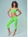 Női közepes leggings - Neonzöld